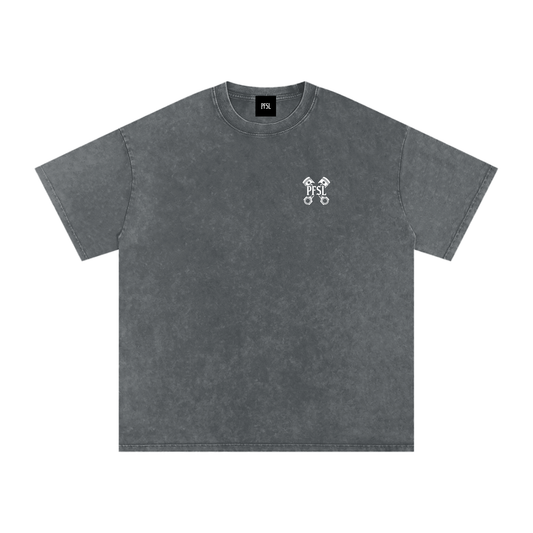 Loud Pipes Save Lives Acid Wash Oversize T-Shirt - 250 GSM