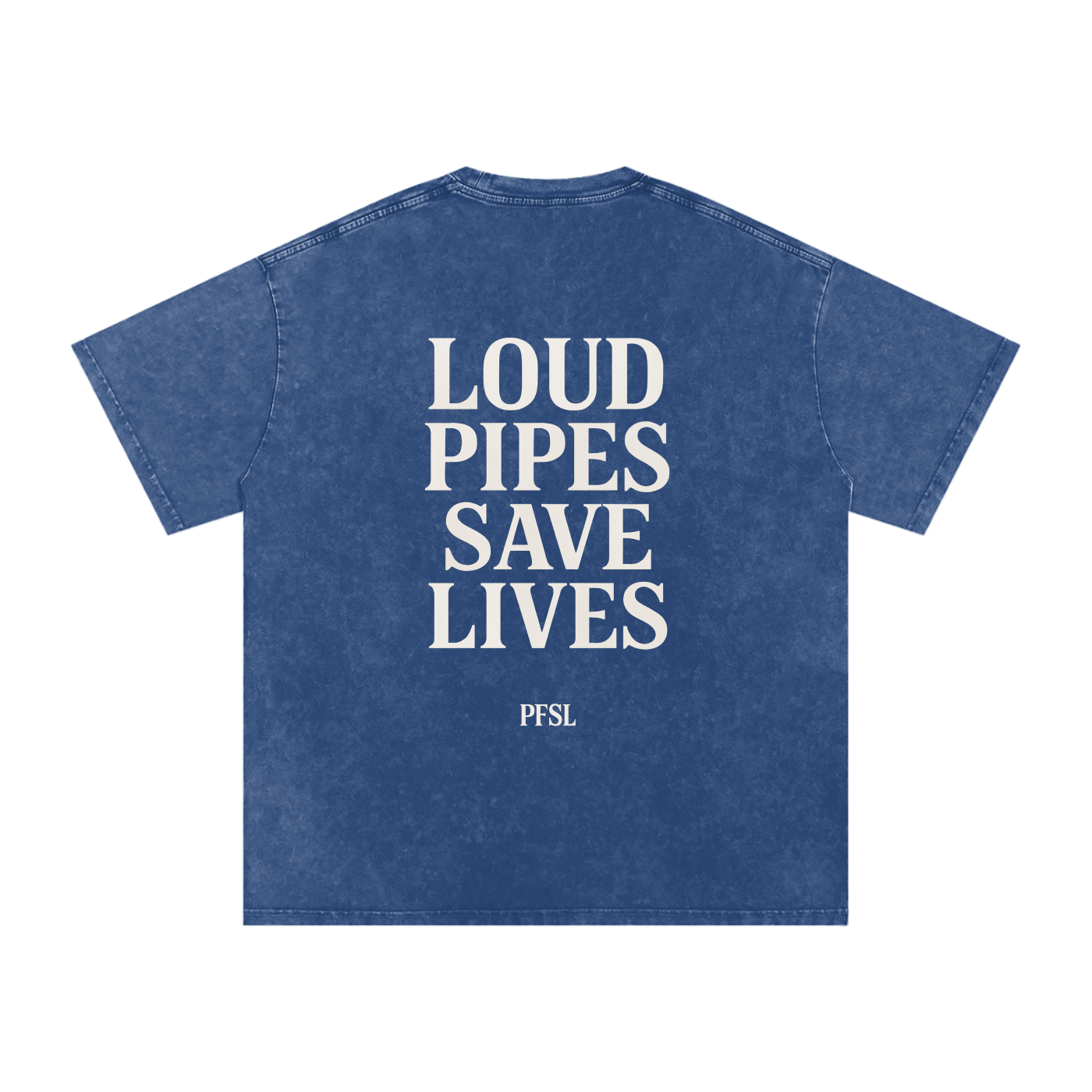 Loud Pipes Save Lives Acid Wash Oversize T-Shirt - 250 GSM