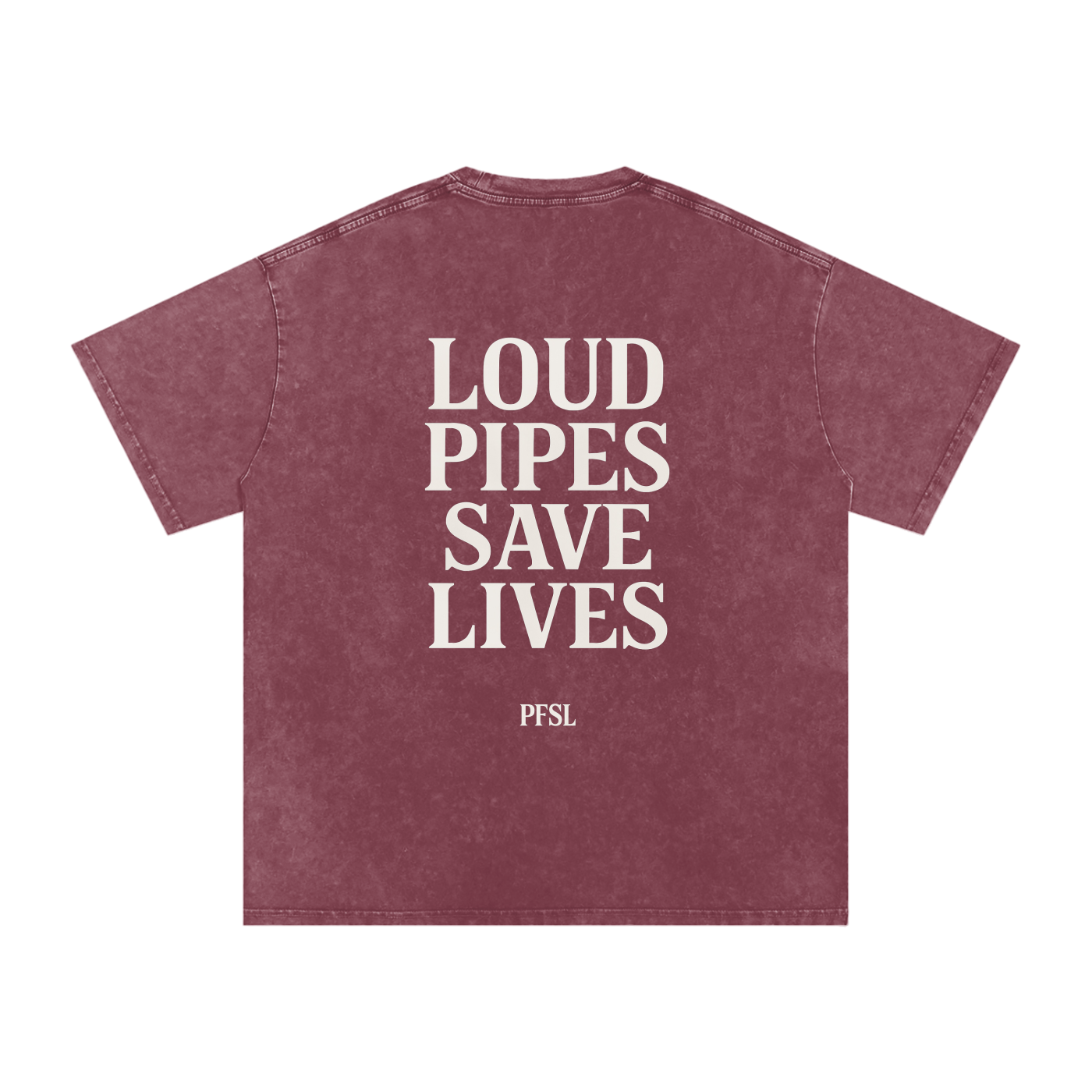 Loud Pipes Save Lives Acid Wash Oversize T-Shirt - 250 GSM